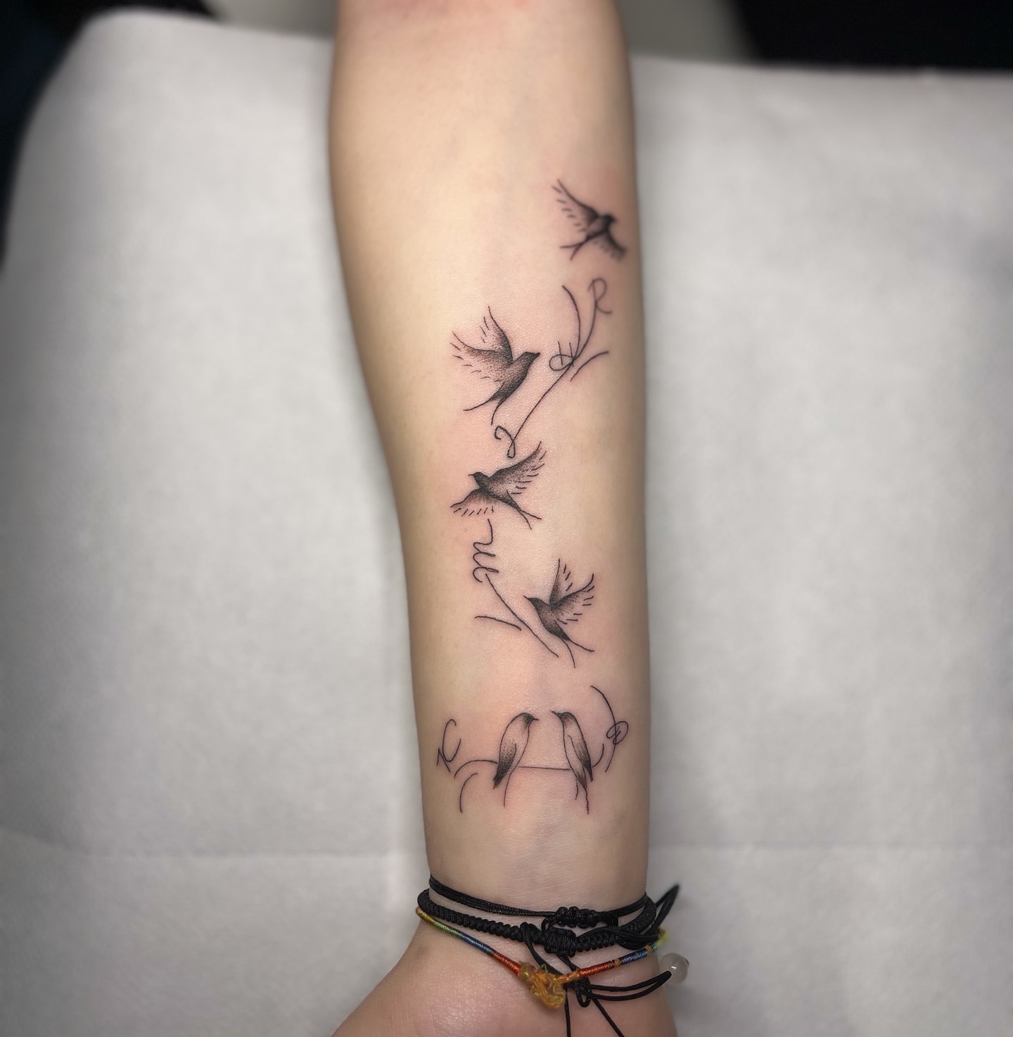 Golondrinas — Forearm / Fine Line